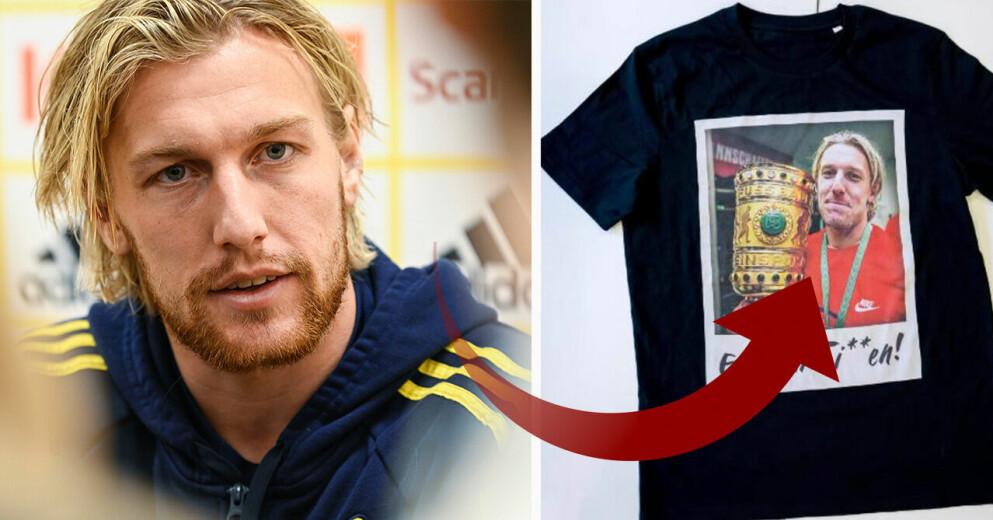 Landslagsstjärnan Emil Forsberg lanserar t-shirt med snuskig felsägning