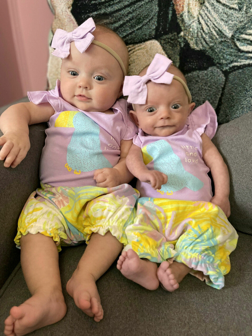 Tvillingsystrarna Reagan och Mila.