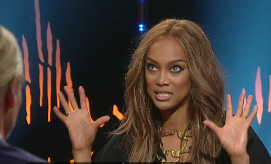 “Jag är rädd för Naomi än idag”, säger Tyra Banks i “Skavlan”. "Jag är rädd för Naomi än idag", säger Tyra Banks i "Skavlan".