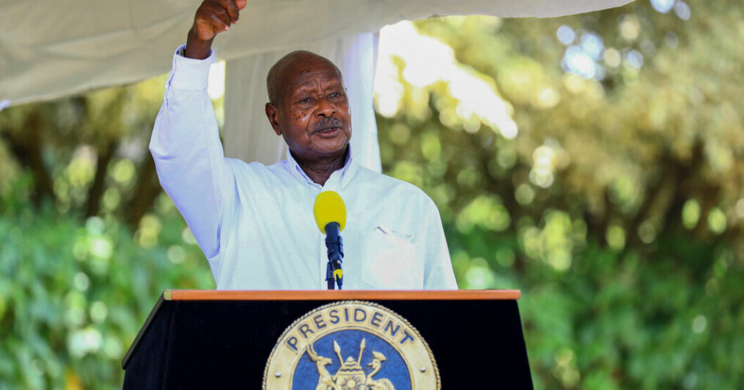 Ugandas president Yowerei Museveni, här på en bild från i fjol. Arkivbild. Ugandas president tvekar om nya hbtqi-lagen