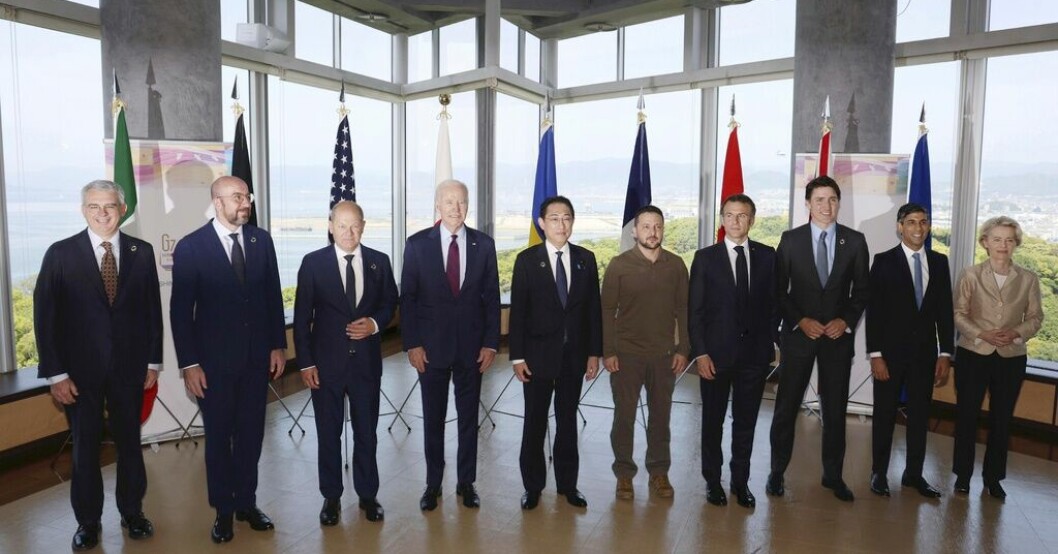 Zelenskyj frontfigur som samlar G7-länder