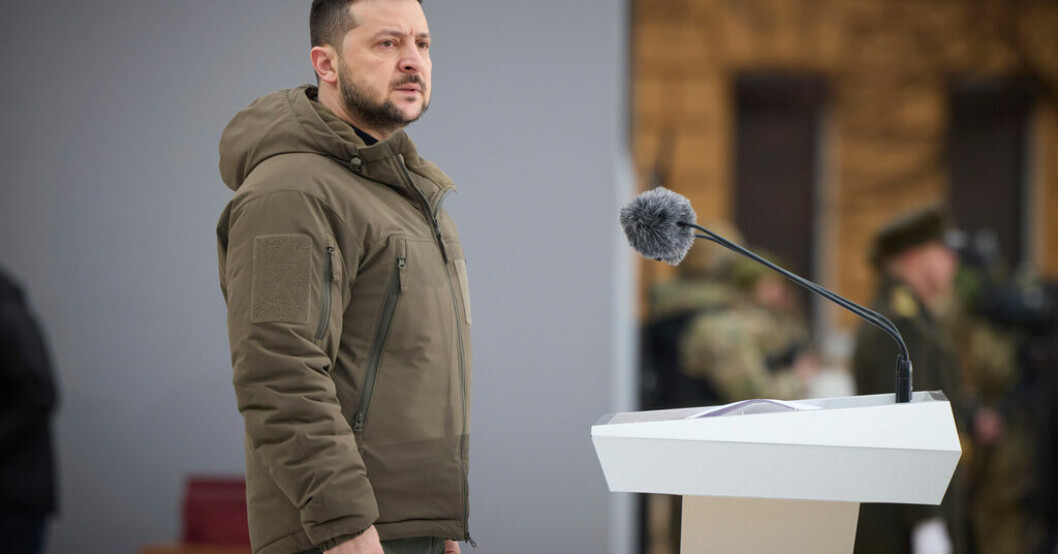 Ukrainas president Volodymyr Zelenskyj. Zelenskyj ber om mer medan Kina stoppar stöd