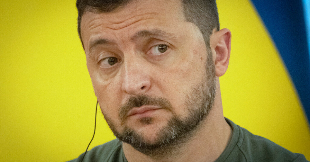 Ukrainas president Volodymyr Zelenskyj. Arkivbild. Ukraina stärker gränsen mot Belarus