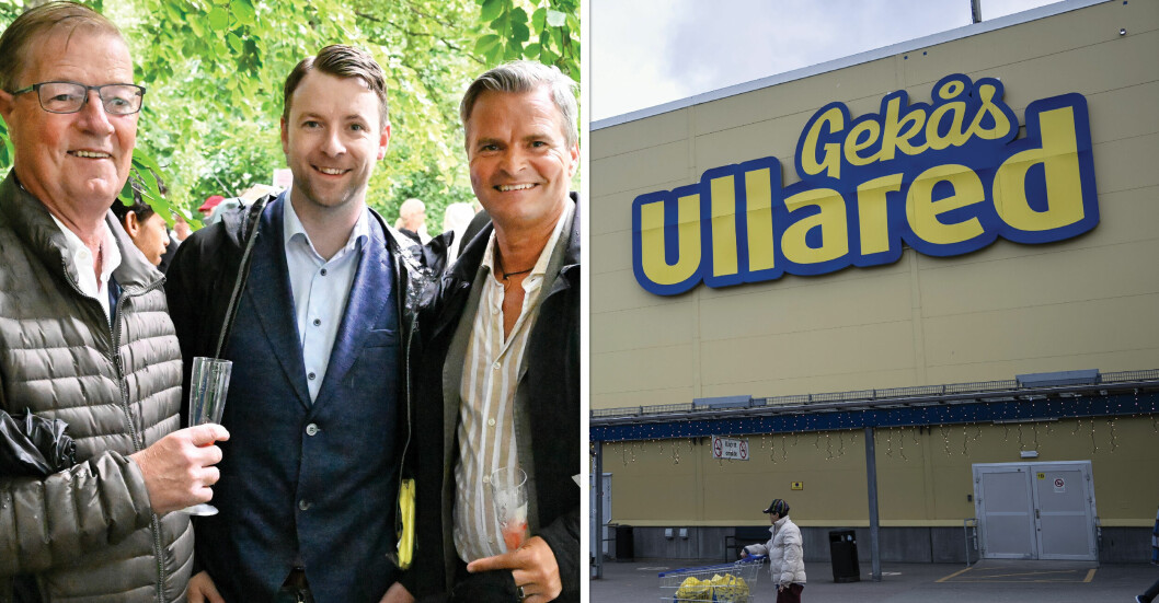 Gekås förre VD Boris Lennerhov, nye VD:n Patrik Levin och ägaren Thomas Karlsson. Glädjeyra i Ullared – efter otroliga rekordet: ”Många väljer…”