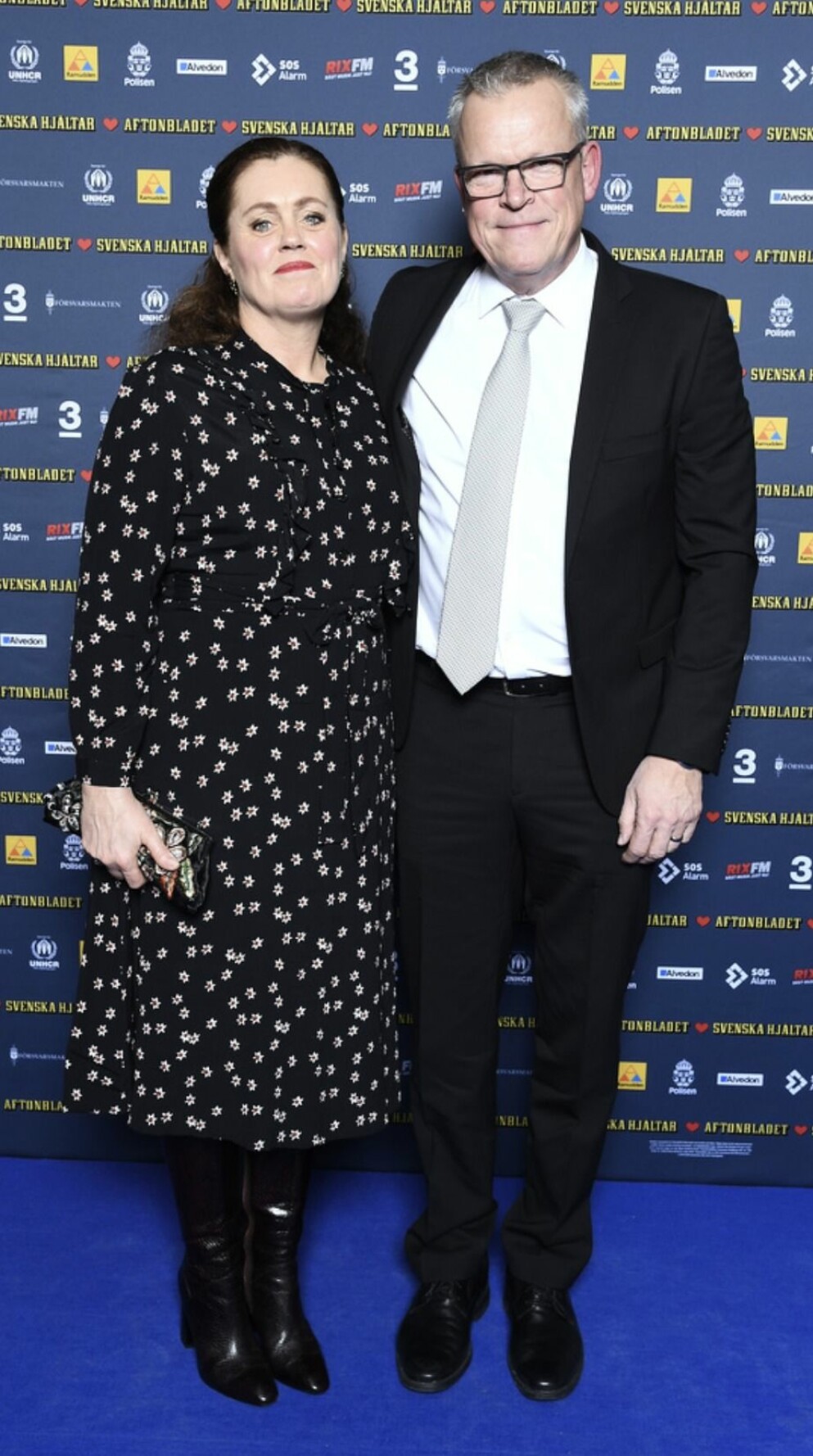 Janne Andersson och frun Ulrika. Janne Andersson med frun Ulrika på röda mattan