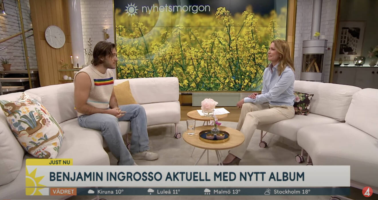 Under söndagen intog Benjamin Ingrosso Nyhetsmorgon-soffan för att prata om nya albumsläppet.