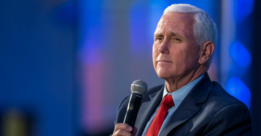 USA:s förre vicepresident Mike Pence. Arkivbild. Uppgifter: Pence har vittnat om Trump