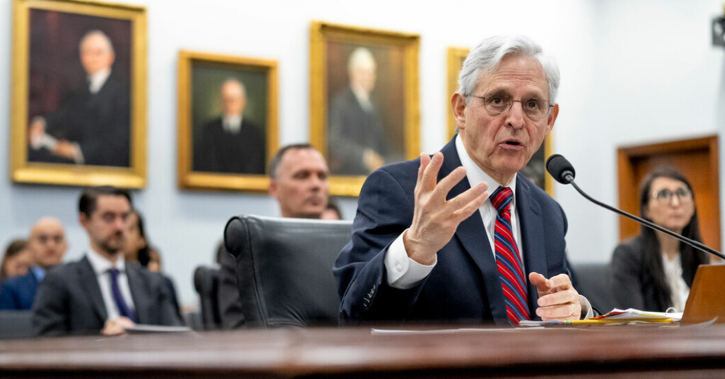 USA:s justitieminister Merrick Garland. Arkivbild. USA:s regering överklagar dom om abortpiller