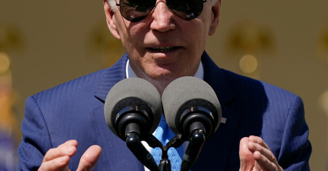 USA:s president Joe Biden kandiderar för omval. Bilden togs i tisdags förra veckan. "Biden vill stoppa alla utmanare"