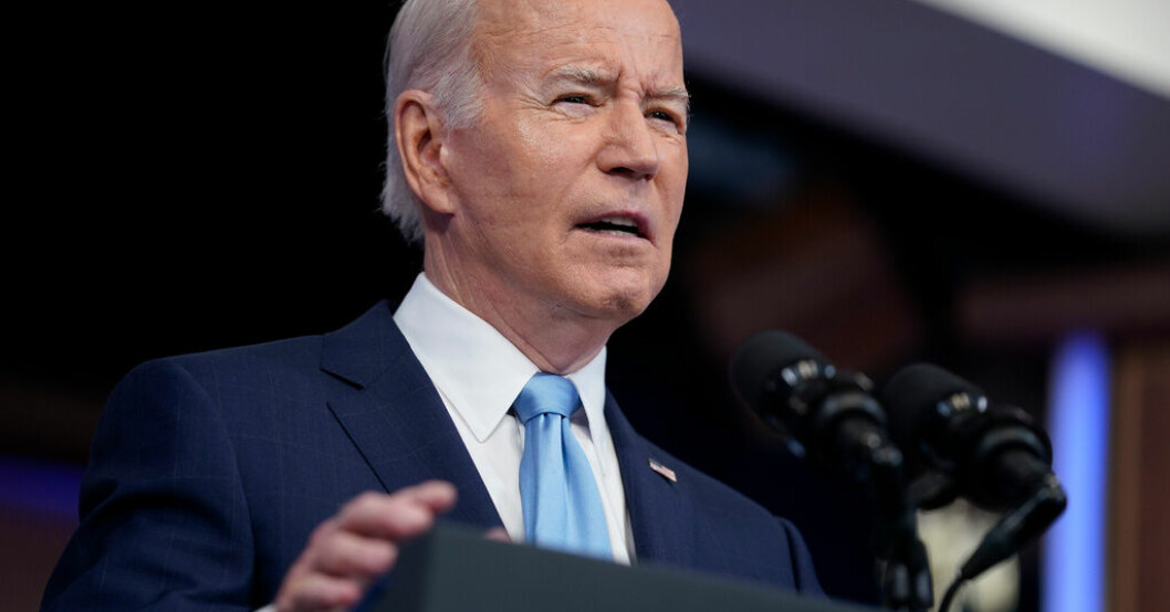 USA:s president Joe Biden. Arkivbild. Biden: Kan bli stökigt vid Mexikogränsen