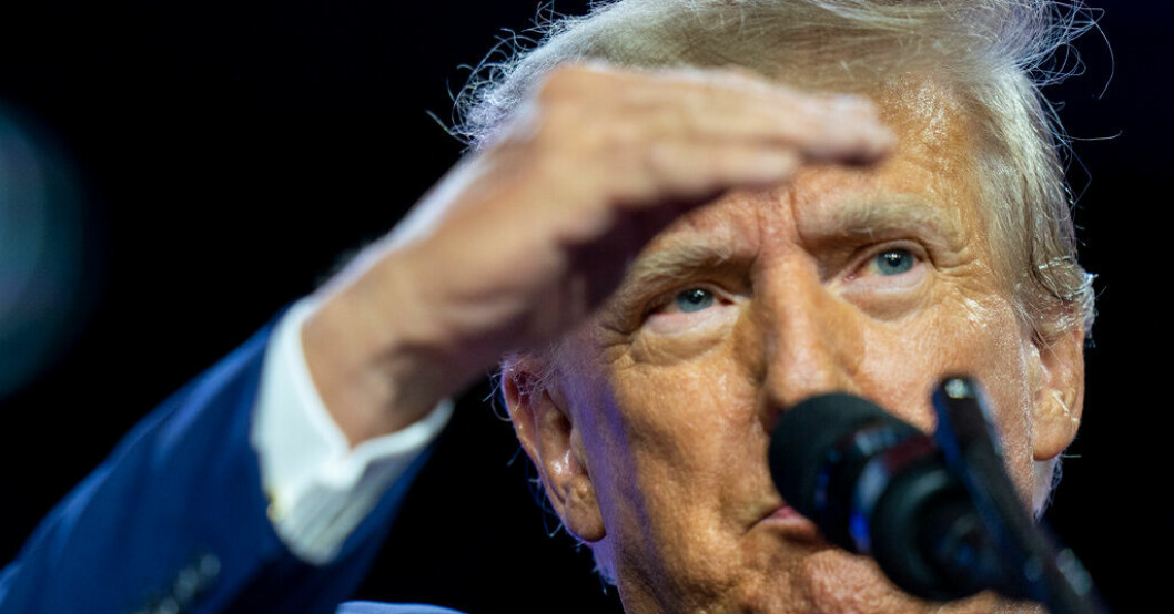 USA:s tidigare president Donald Trump talar på den årliga konservativa konferensen CPAC. Trump: Åtal skulle inte stoppa valkampanj