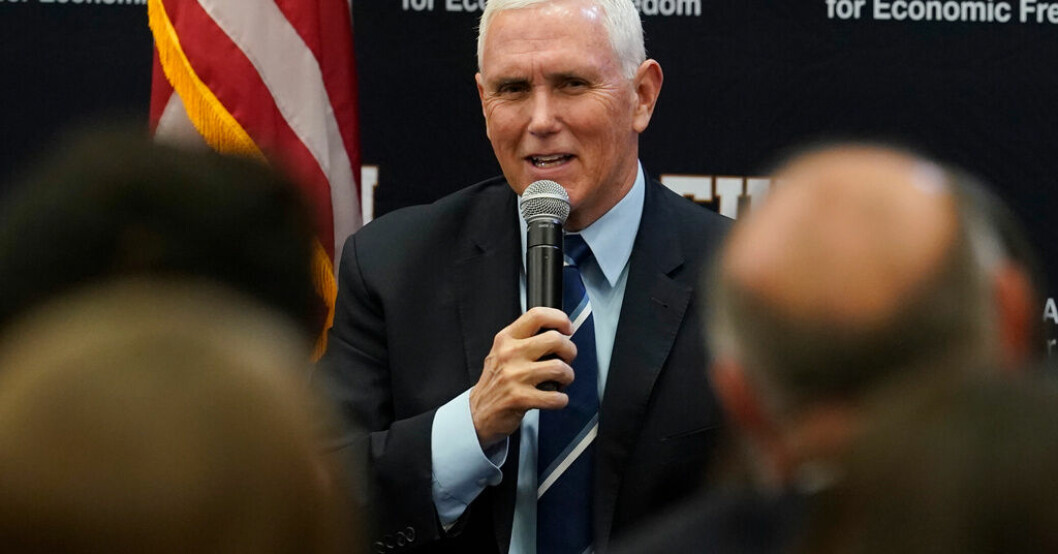 USA:s tidigare vicepresident Mike Pence. Arkivbild. Pence kallad att vittna om Trump