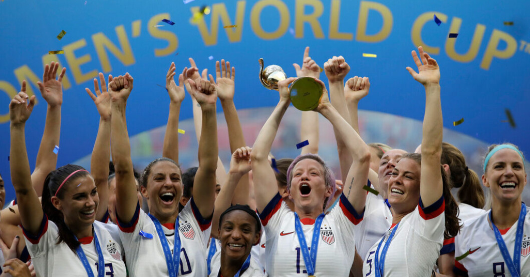 USA är regerande världsmästare i fotboll. Nu höjs prispengarna för dam-VM rejält. Arkivbild. Prispengarna i damernas VM höjs med 300 procent