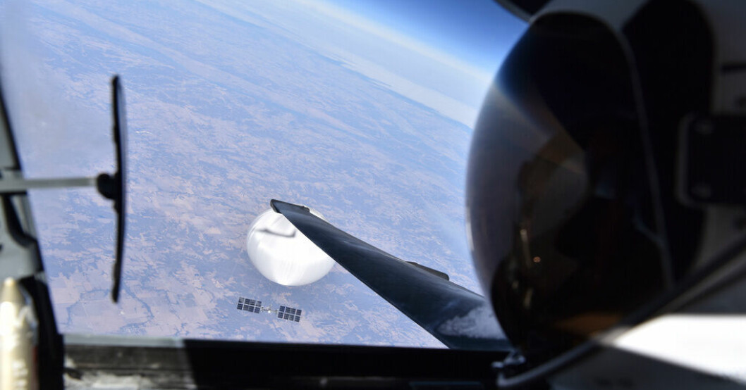 USA har offentliggjort en bild på den kinesiska ballongen. Pentagon släpper bild på ballong