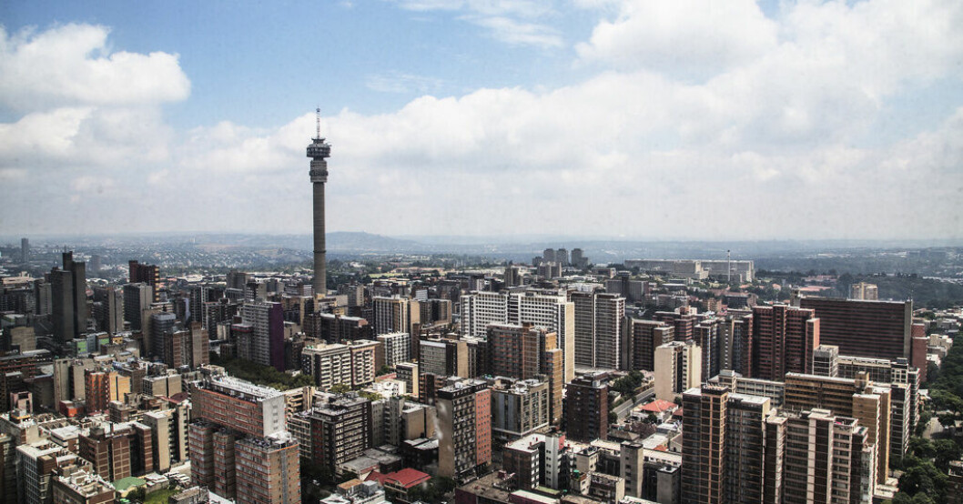 Utsikt från Ponte City Tower i Johannesburg. Arkivbild. Nio döda efter väpnat rån i Sydafrika