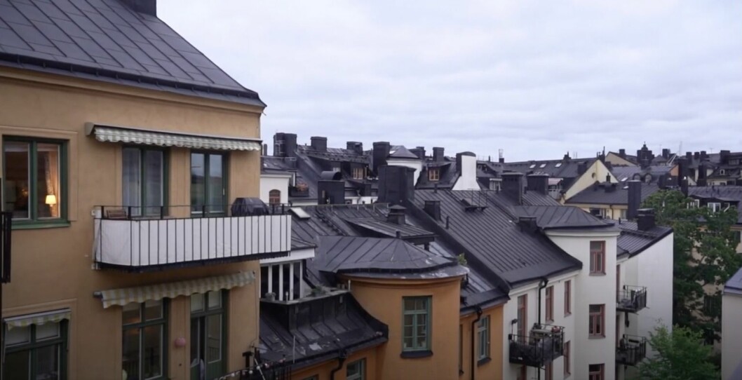 Utsikten från walk-in-closet, som inte är riktigt färdig än. FOTO: Youtube Alice Stenlöfs utsikt