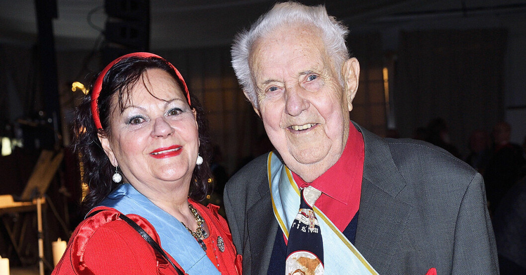 Bert-Åke med frun Julianna i julas.