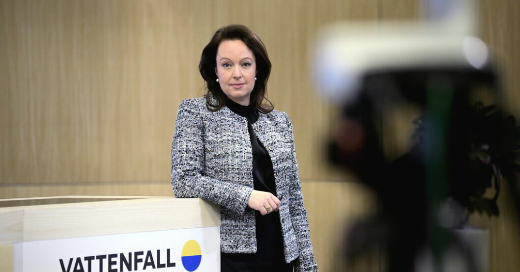 Vattenfalls vd Anna Borg. Arkivbild. Statliga Vattenfall får mer betalt för elen