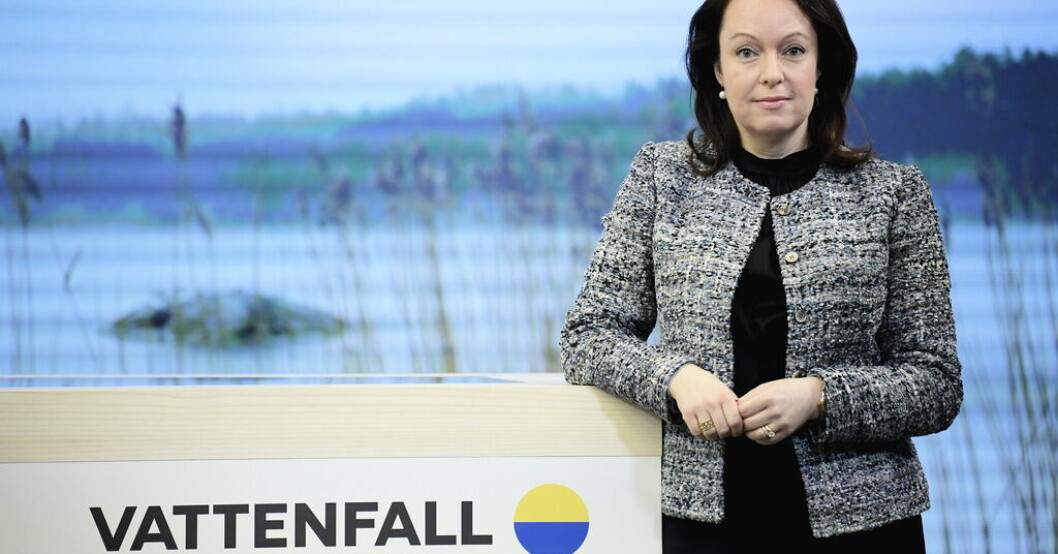 Vattenfalls vd Anna Borg. Arkivbild. Vattenfall: "Inte en avsiktlig manipulation"