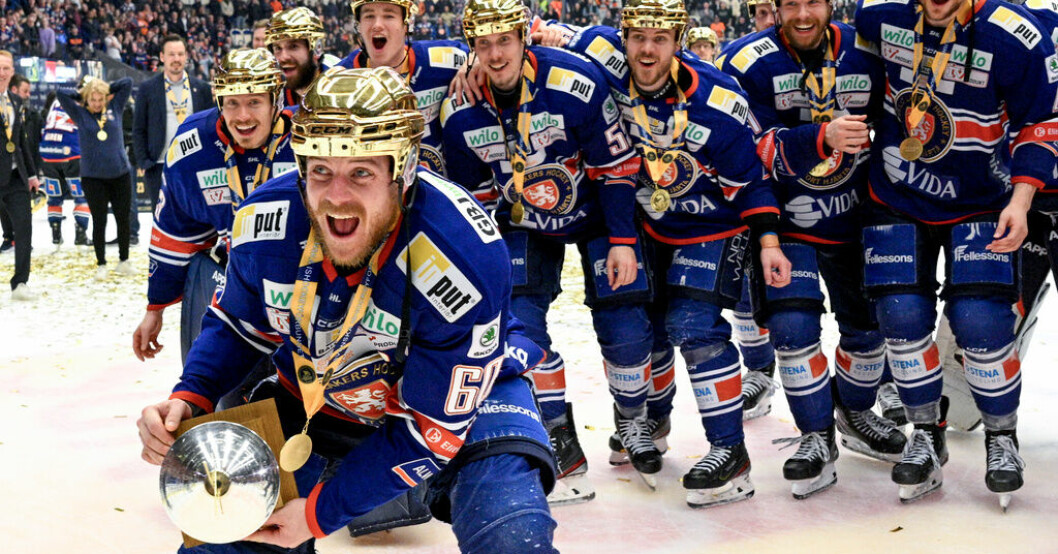 Växjö Lakers vann SM-guld den gångna säsongen. I premiären i nästa säsong ställs smålänningarna mot Färjestad på bortaplan. Arkivbild. SHL-premiären spikad – mästaren börjar i Karlstad