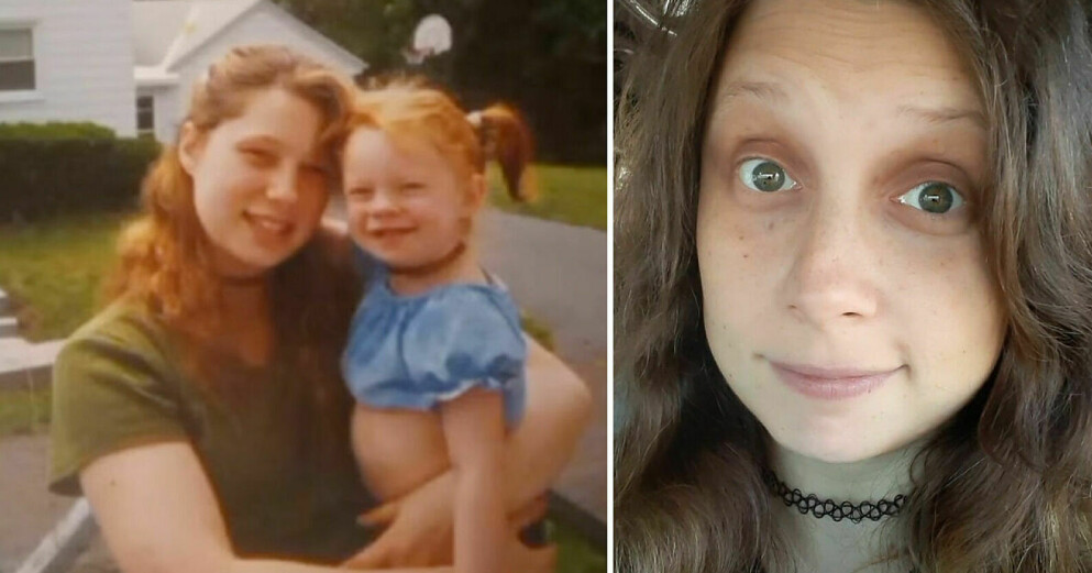 Veronica Merritt blev gravid med dottern Victoria Merritt när hon var 14 år gammal. I dag är hon mamma till elva barn och ett tolfte på väg. Hon kommer också inom kort bli mormor för första gången. Veronica Merritt med dottern Victoria