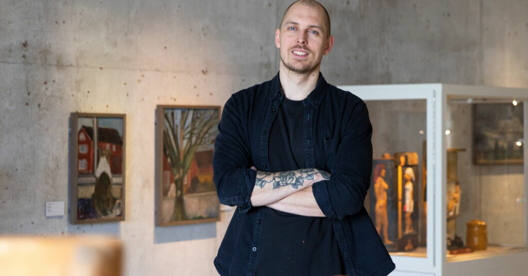 Victor Egerbo. Pressbild. 14-metersgraffiti visas på museums fasad