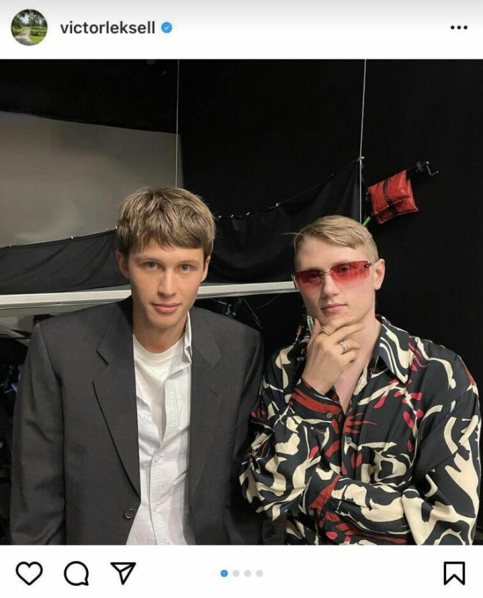 Artisten Victor Leksell och Einár. Victor Leksell och Einár