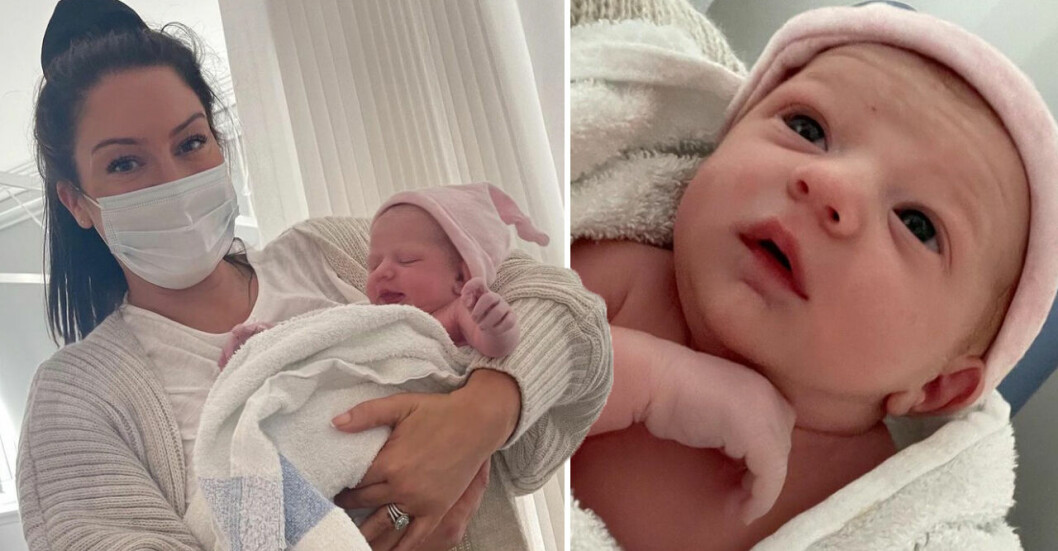 <strong>För Victoria Rose del är det andra barnbarnet.</strong> Stolta mormor Victoria Rose med barnbarnet.