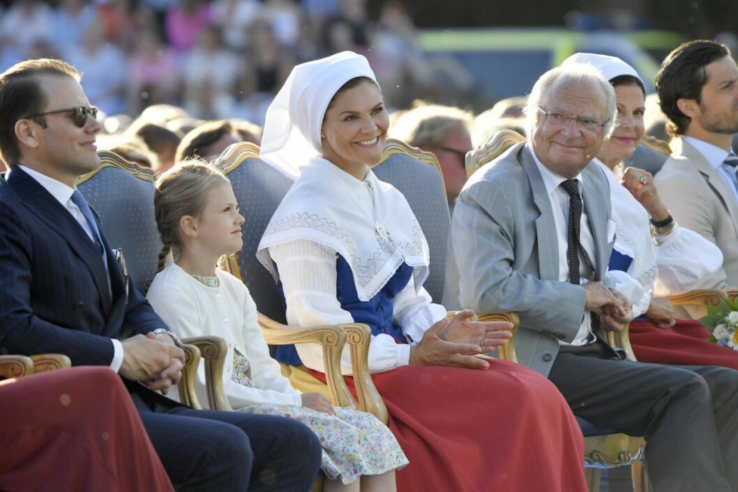 Hela familjen var samlad på kronprinsessan Victorias födelsedag den 14 juli i år.