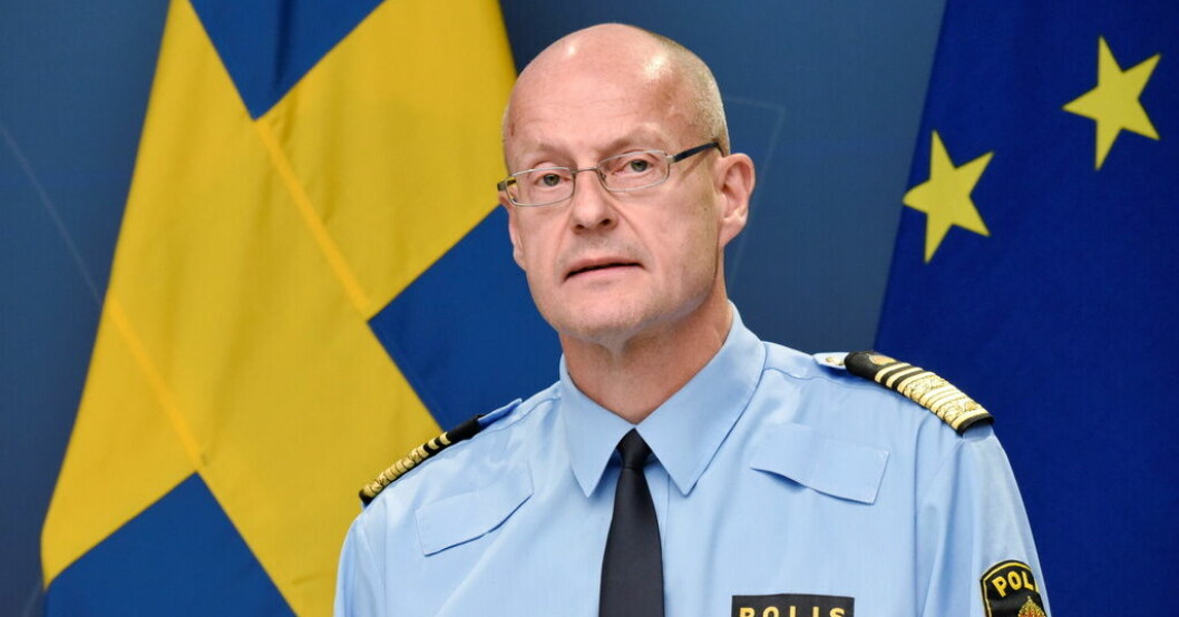 Vid en presskonferens slog polisens internutredare fast att rikspolisen borde överväga att sparka Mats Löfving. Arkivbild Polisen kritiserar pressträff om Mats Löfving