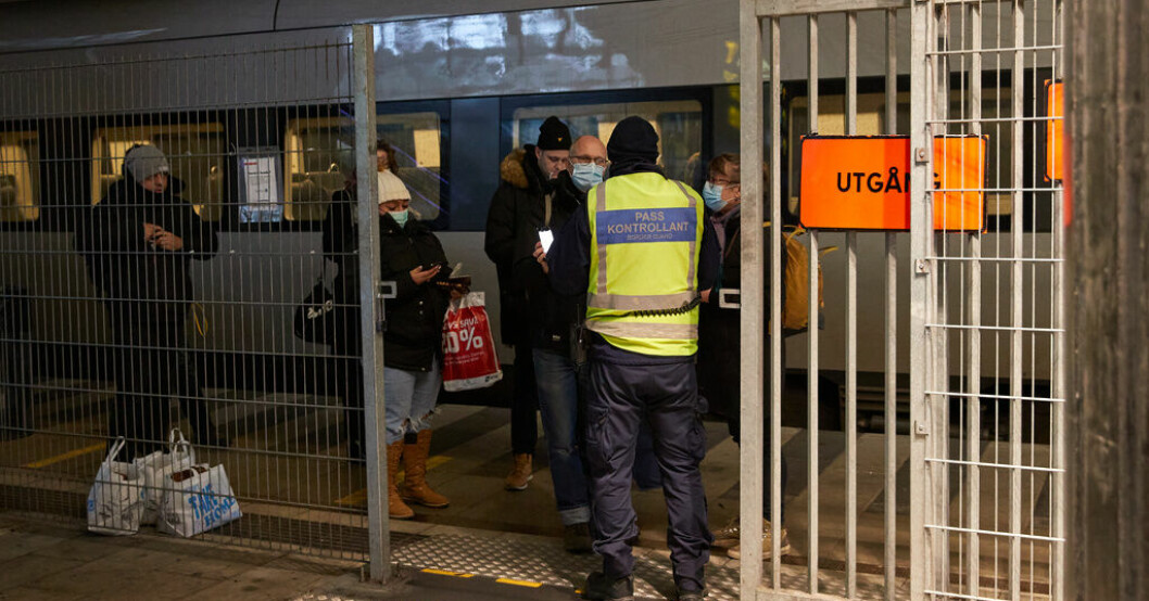 Vid gränskontrollen Malmö Hyllie station. Arkivbild. Nej till rättslig prövning av gränskontroller