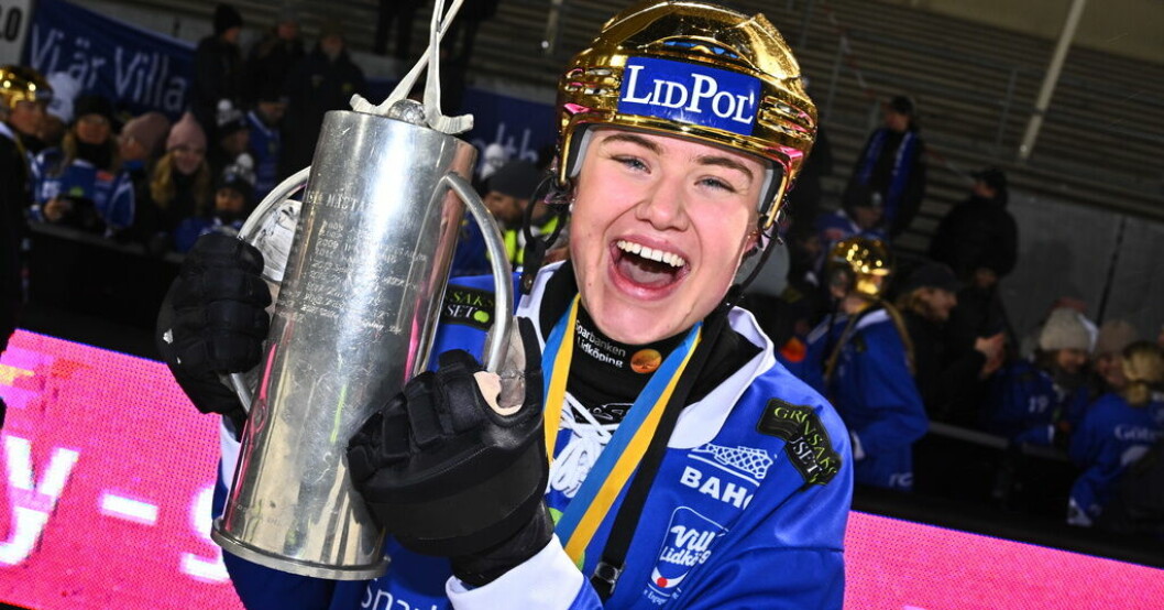 Villa Lidköpings Tilda Ström. Målglad Ström bakom tredje SM-guldet