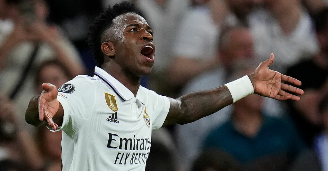 Vinicius Junior efter 1-0-målet. Oavgjort tungviktsmöte mellan Real och City