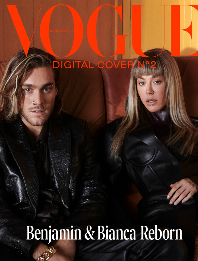 Benjamin och Bianca på digitala omslaget av Vouge Scandinavia.