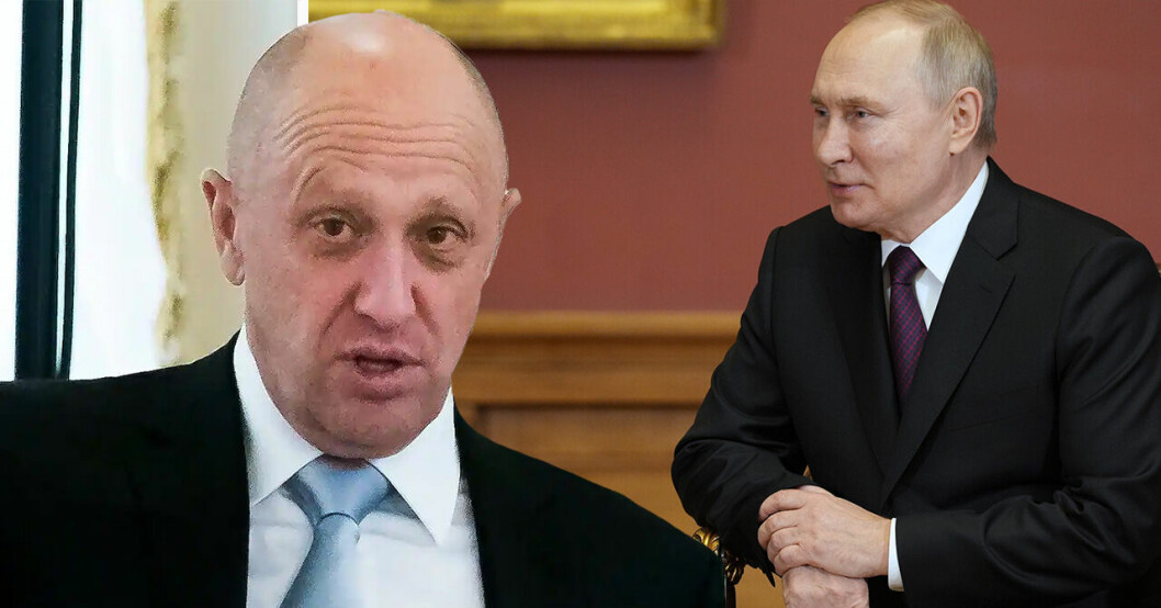 Wagnergruppens chef Jevgenij Prigozjin och Vladimir Putin.