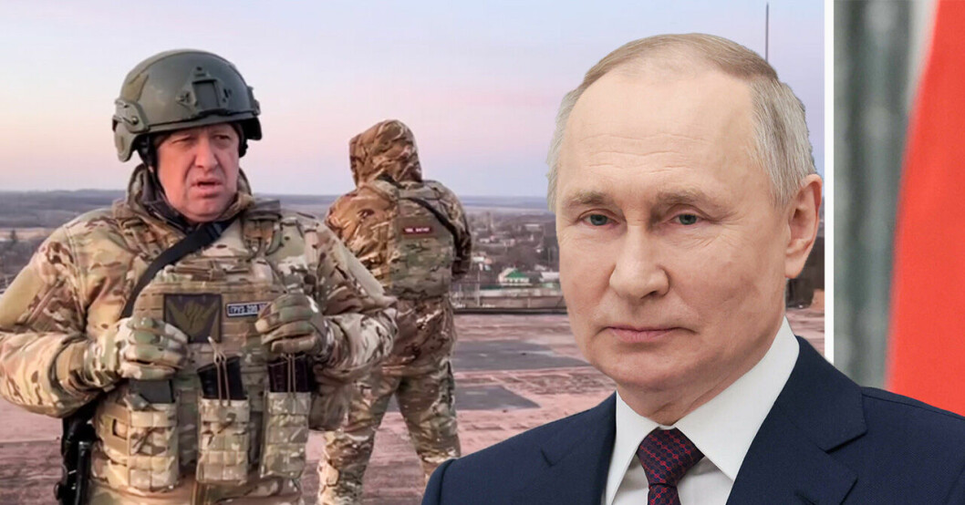 Jevgenij Prigozjin och Vladimir Putin.