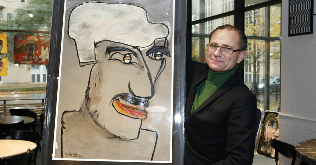 Peter Wahlbeck på vernissage 2017. Peter Wahlbeck på vernissage 2017.