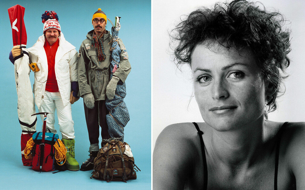 Lasse Åbergs figur Stig-Helmer mötte Lotta (Cecilia) i Alperna.