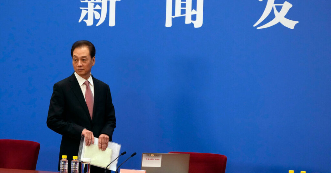 Wang Chao, talesperson för Kinas parlament, flaggar för fortsatt kinesisk upprustning. Arkivbild. Kina: Vi måste satsa mer på försvaret