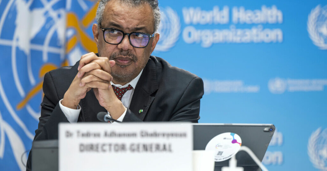 WHO:s generalsekreterare Tedros Adhanom Ghebreyesus. WHO förhandlar omstritt pandemiförslag