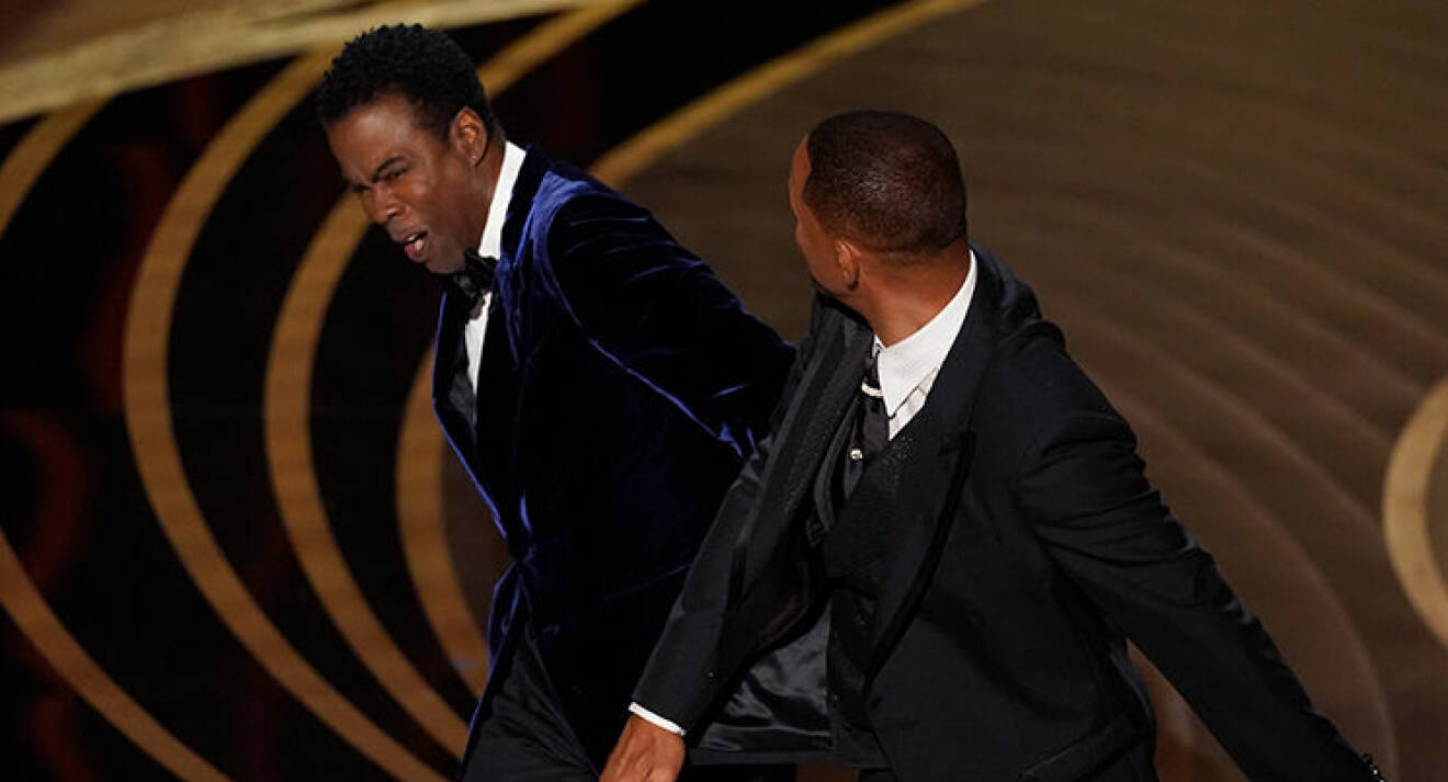 Will smith slog komikern Chris Rock i ansiktet under den direktsända Oscarsgalan 2022.