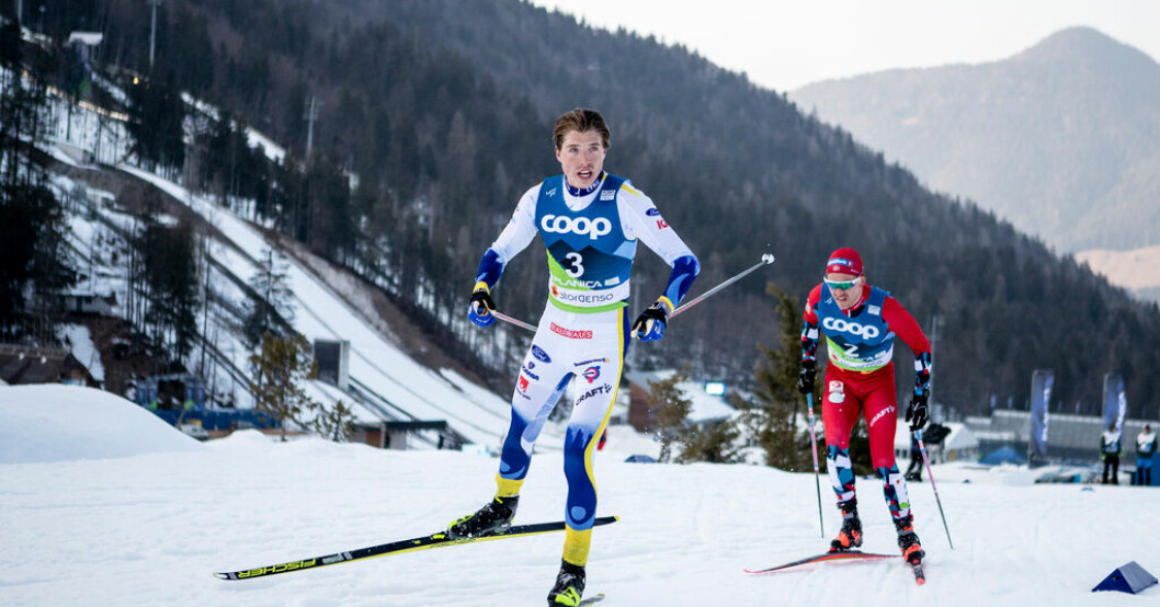 William Poromaa, här under herrarnas skiathlon i lördags, hoppas på medalj i dagens 15-kilometerslopp på skid-VM i Planica. Guide: Skid-VM, onsdag 1 mars