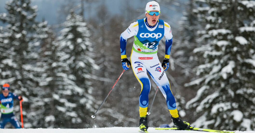 William Poromaa under herrarnas 15-kilometerslopp i Planica. Ny norsk VM-trippel – Poromaa femma