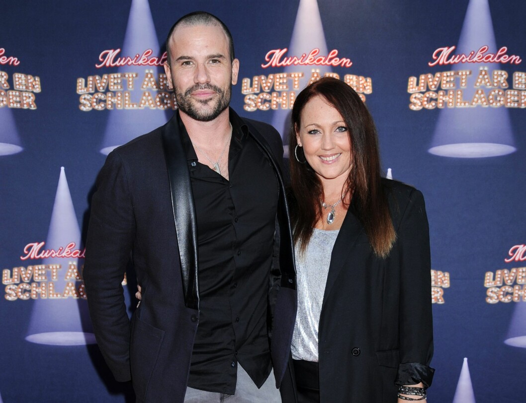 Martin Stenmarck och Hanna Hedlund. Foto: All Over Press Vimmel premiär "Livet är en schlager" på Cirkus i Stokholm