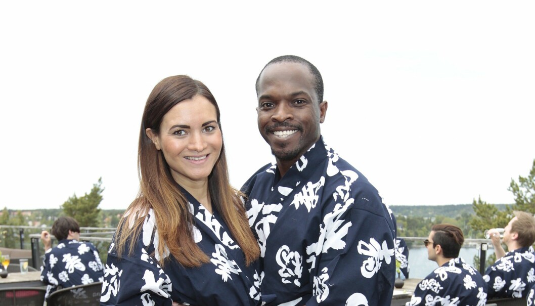 Kodjo Akolor och Olga ser fram emot babymys hemma i Solna, norr om Stockholm. Foto: Malin Bondeson. Foto: Malin Bondeson