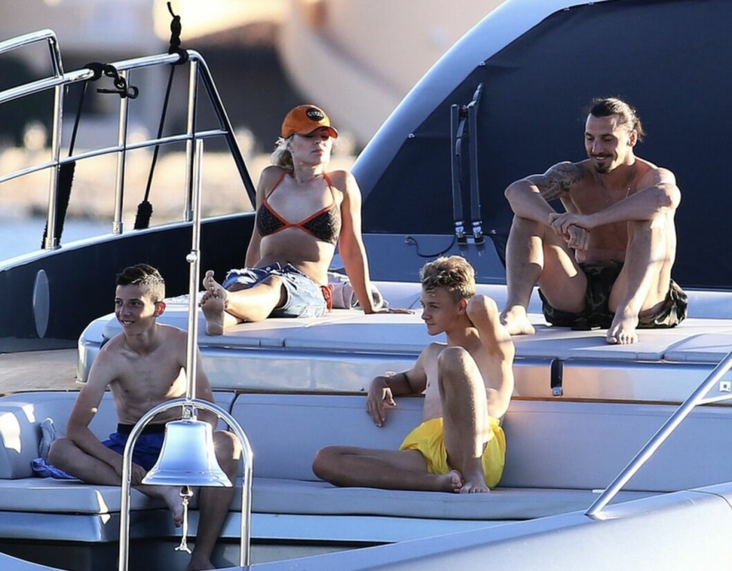 FOTO: KCS Presse/TT Zlatan familj Helea på båt